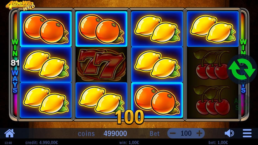 Four the Win Wild slot screen 3