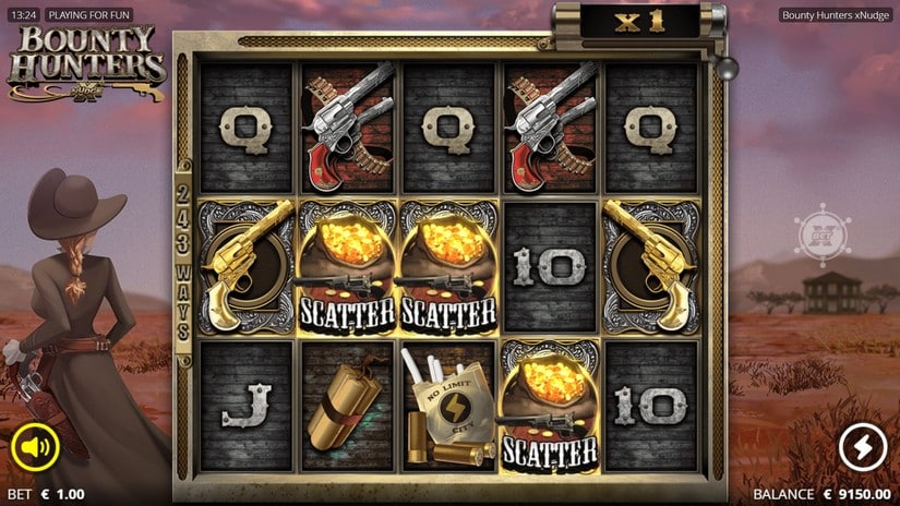 Bounty Hunters slot screen 2