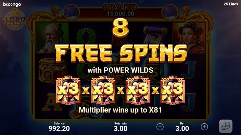 Lord Fortune 2 Hold and Win slot screen 3