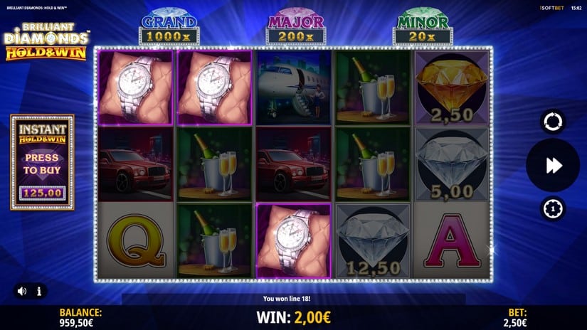 Brilliant Diamonds: Hold & Win slot screen 2