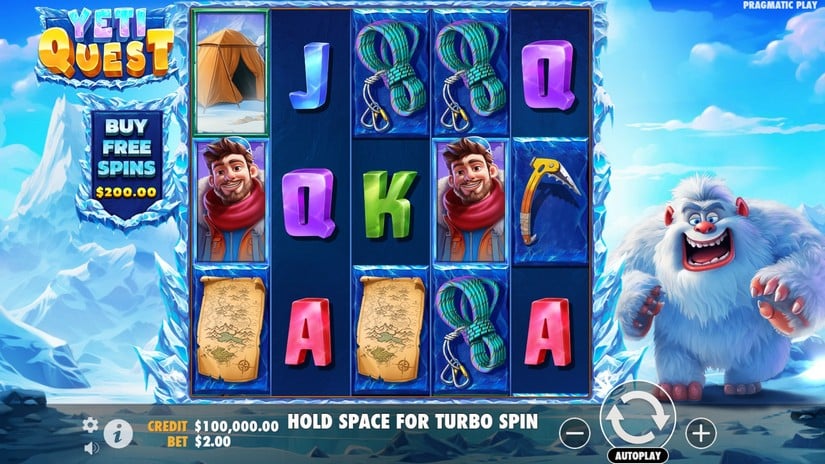 Yeti Quest slot screen 1