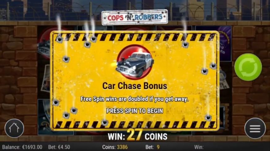 Cops ‘n’ Robbers slot screen 2
