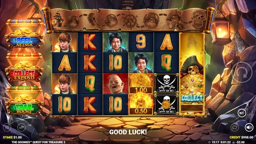 The Goonies Quest for Treasure 2 slot screen 2