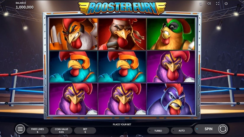 Rooster Fury slot screen 1