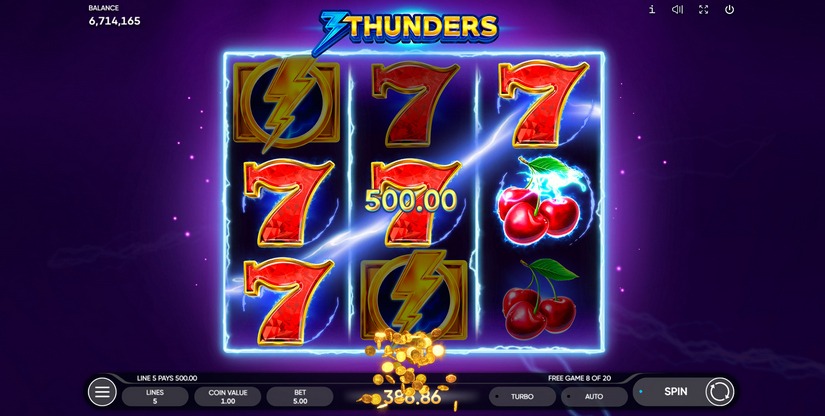 3 Thunders slot screen 5