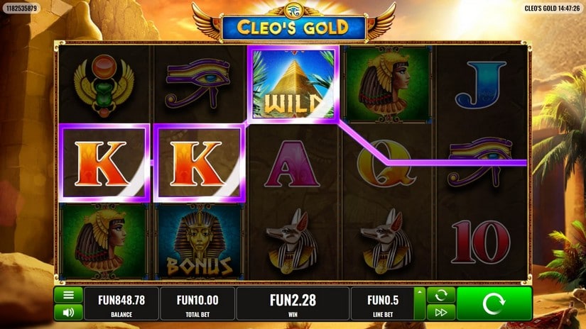 Cleo’s Gold slot screen 3