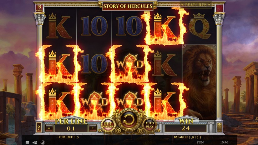 Story Of Hercules 15 Lines slot screen 2