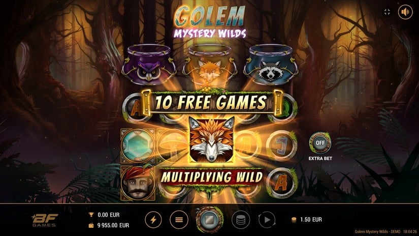 Golem Mystery Wilds slot screen 2
