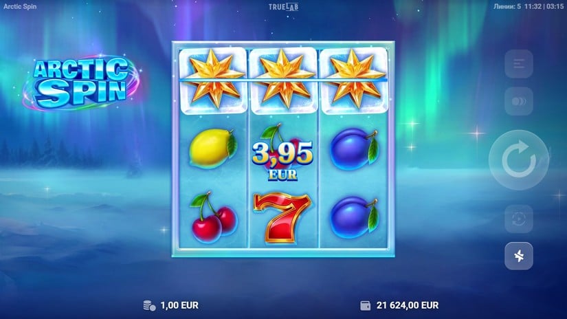 Arctic Spin slot screen 4