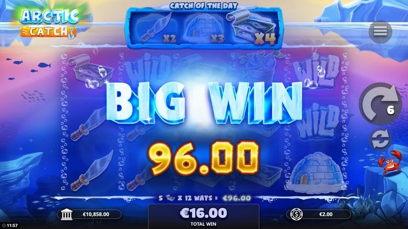 Arctic Catch slot screen 5