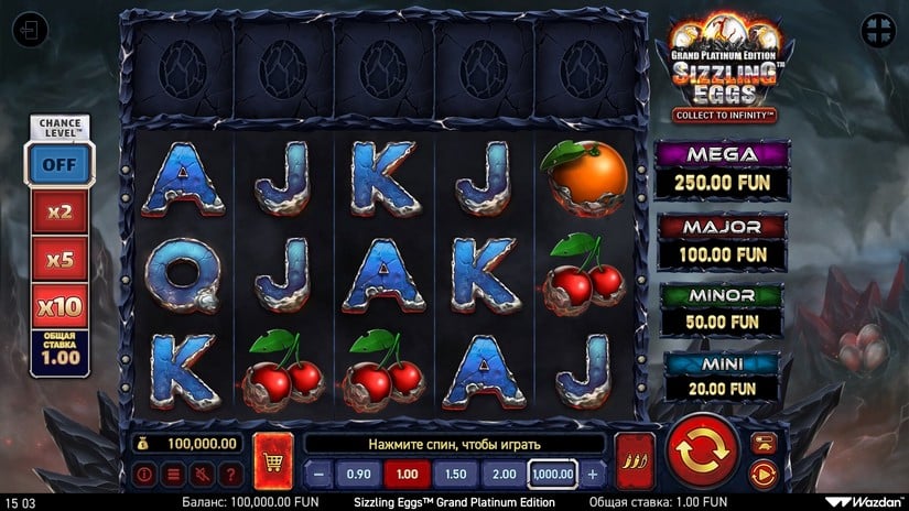 Sizzling Eggs™ Grand Platinum Edition slot screen 1