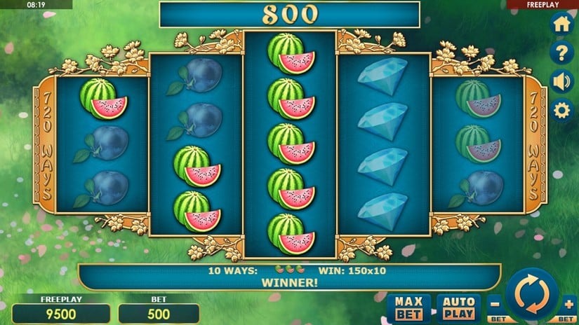 Sakura Fruits slot screen 2