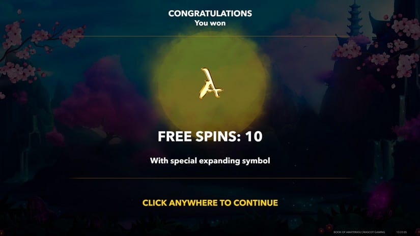 The Book of Amaterasu slot screen 2