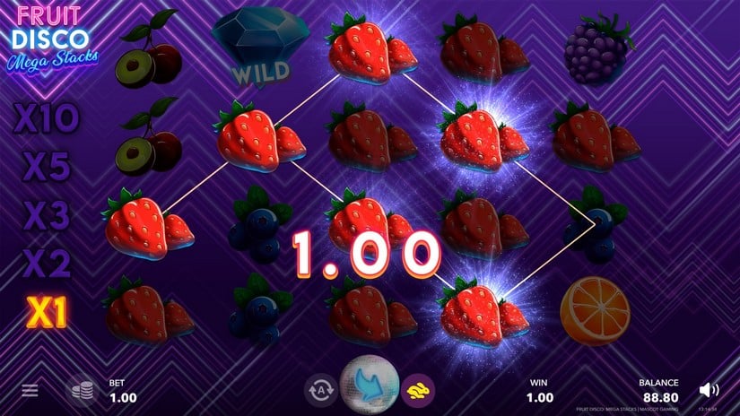 Fruit Disco: Megastacks slot screen 3
