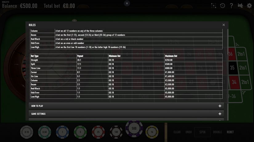 Roulette Nouveau slot screen 2