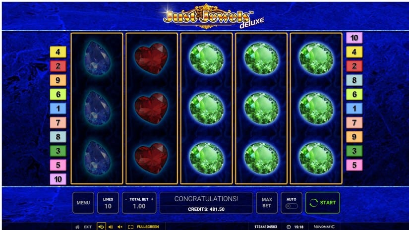 Just Jewels Deluxe slot screen 3