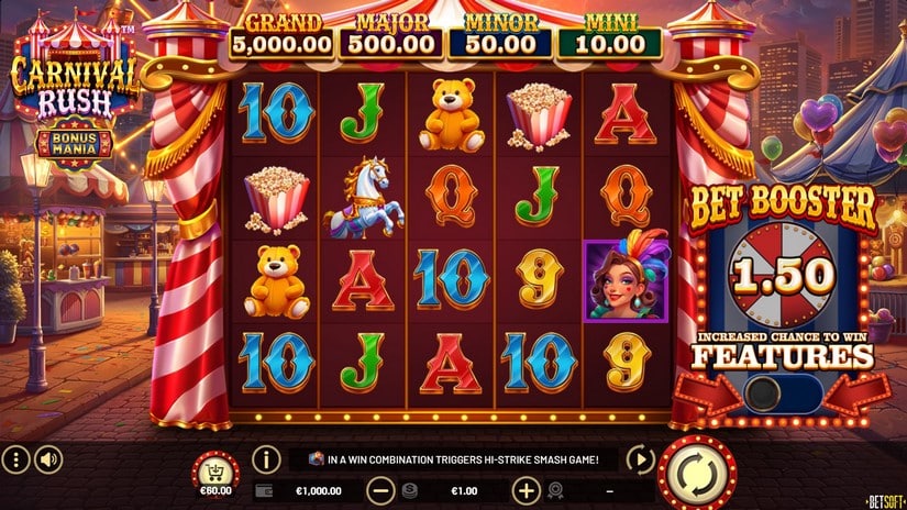 Carnival Rush slot screen 1