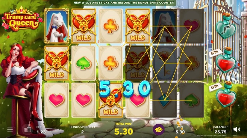 Trump Card Queen slot screen 4