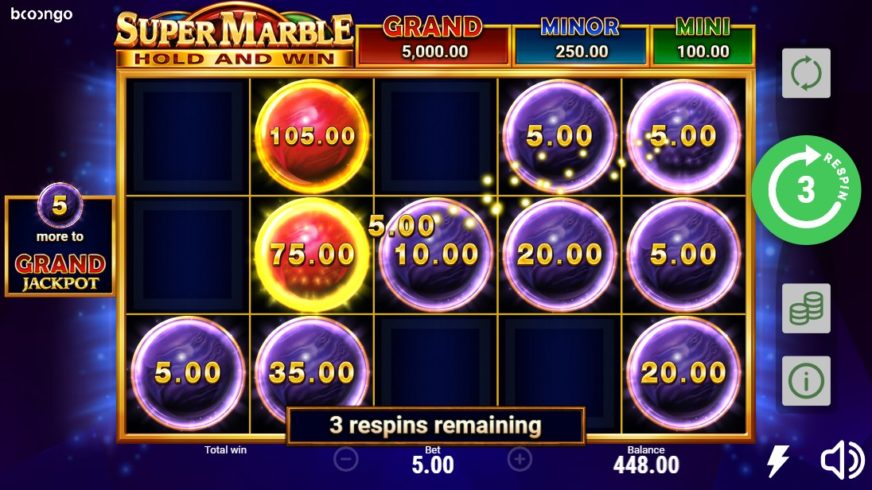 Super Marble slot screen 4