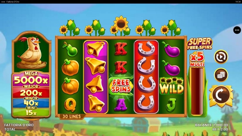 Fattoria D’Oro slot screen 1