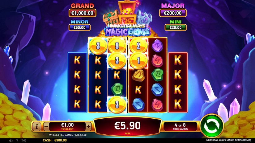 Immortal Ways Magic Gems slot screen 4