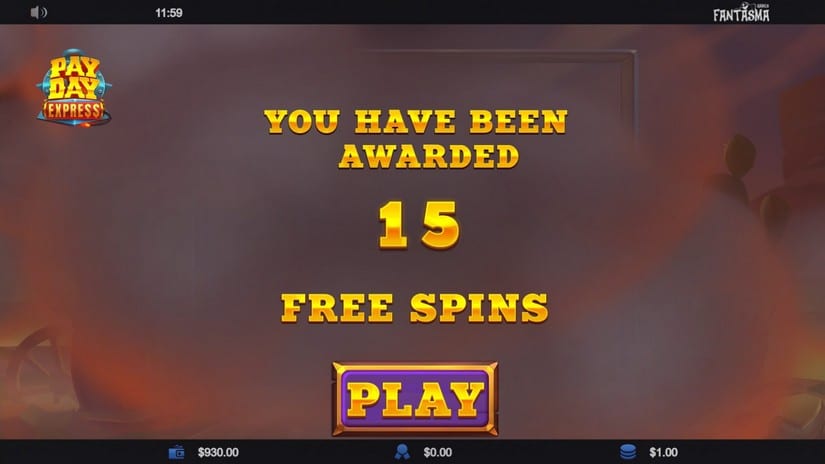 Payday Express slot screen 3
