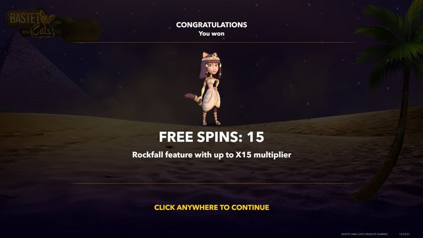 Bastet and Cats slot screen 2