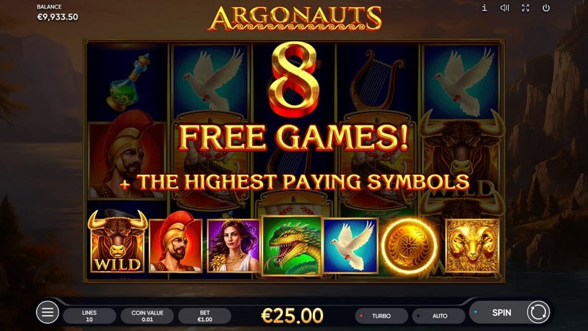 Argonauts slot screen 5