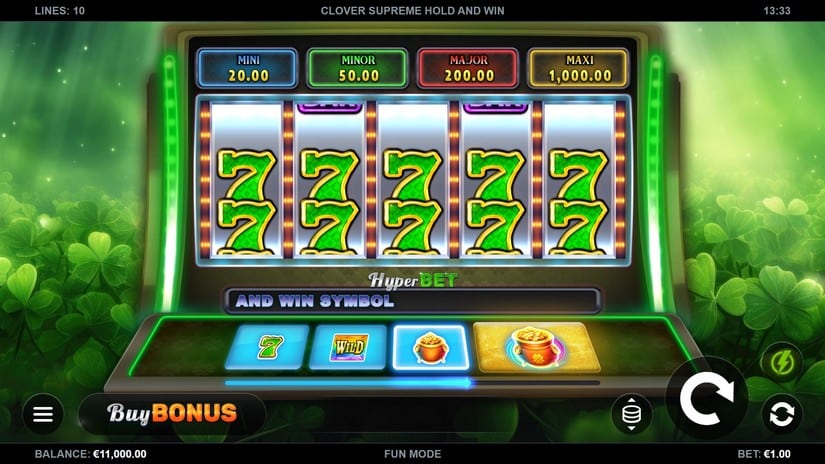 Clover Supreme Hold and Win slot screen 1