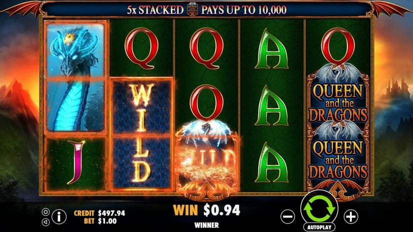 Queen and the Dragons slot screen 3