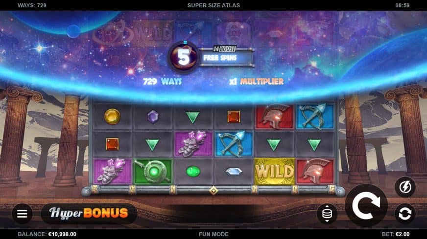 Super Size Atlas slot screen 1