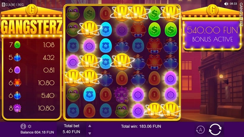 Gangsterz slot screen 4