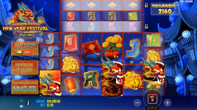 Floating Dragon New Year Festival Ultra Megaways Hold & Spin slot screen 2