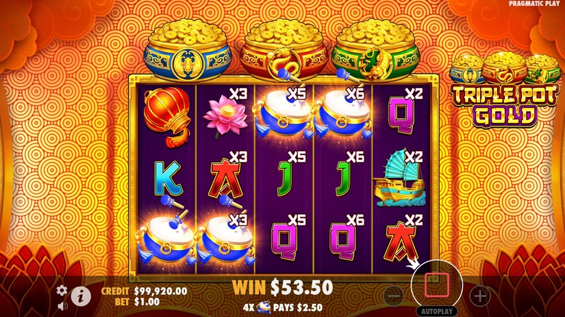 Triple Pot Gold slot screen 5