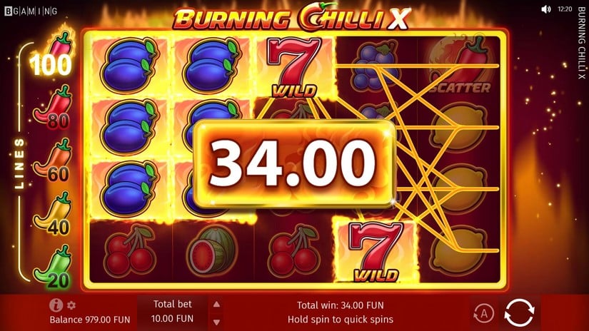 Burning Chilli X slot screen 3