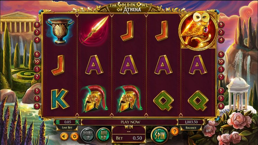 The Golden Owl Of Athena slot screen 1