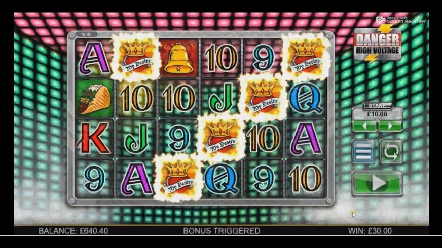 Danger High Voltage slot screen 2