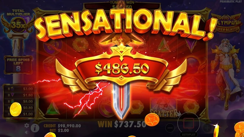 Gates of Olympus Super Scatter slot screen 5