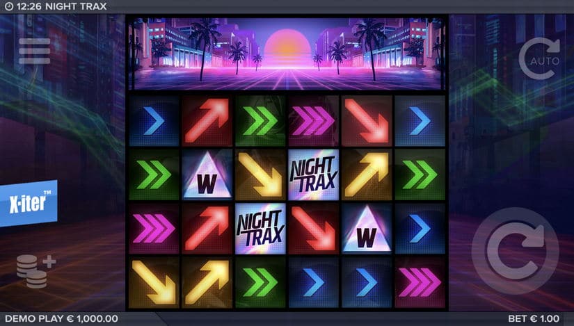 Night Trax slot screen 1
