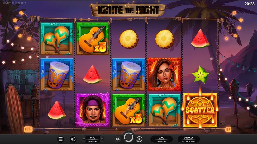 Ignite The Night slot screen 2