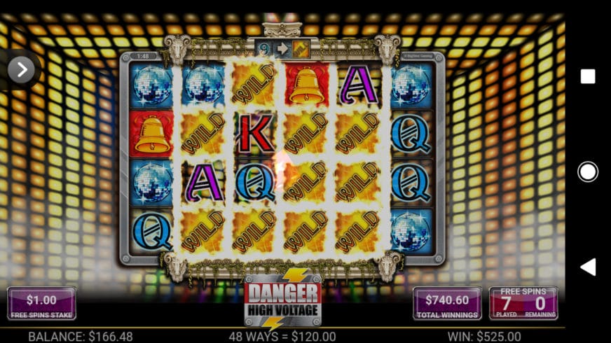 Danger High Voltage slot screen 3