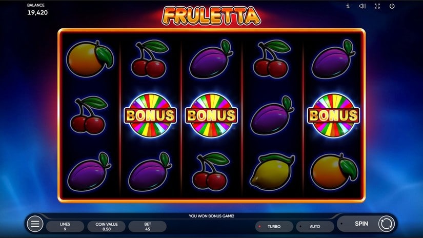 Fruletta slot screen 3