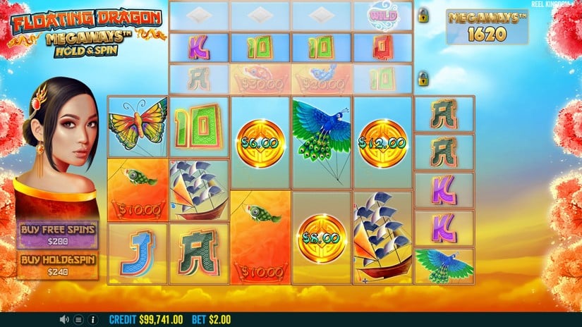 Floating Dragon Megaways slot screen 2