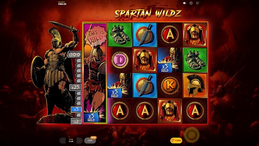 Spartan Wildz slot screen 3