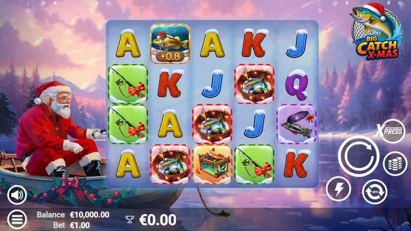 Big Catch Xmas slot screen 1