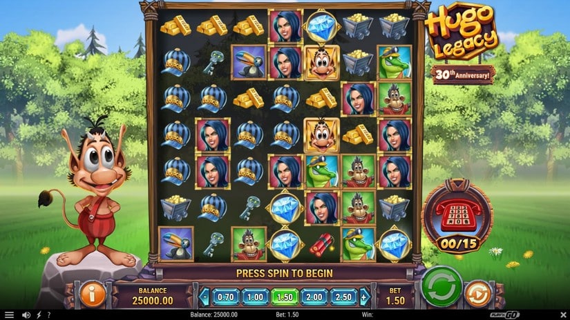 Hugo Legacy slot screen 1