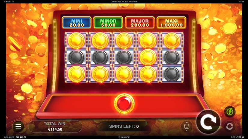 Coin Fall Hold and Win slot screen 4