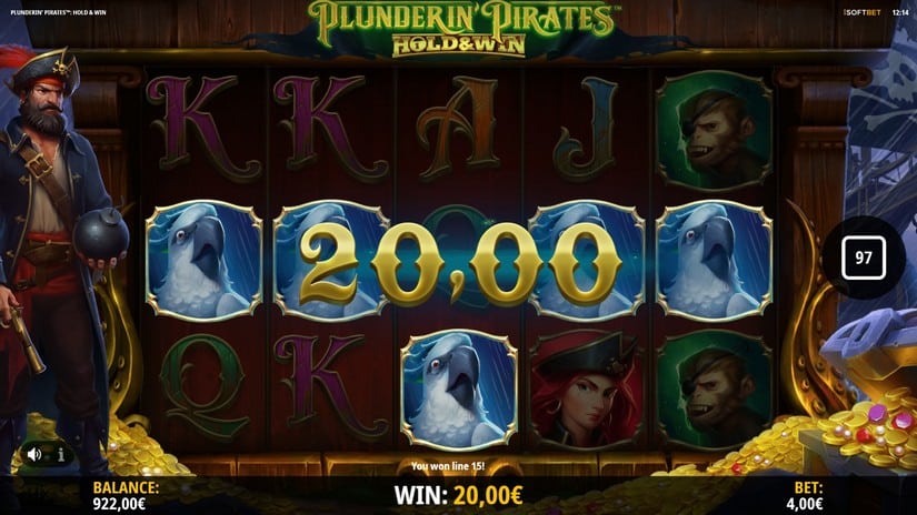 Plunderin Pirates Hold and Win slot screen 3