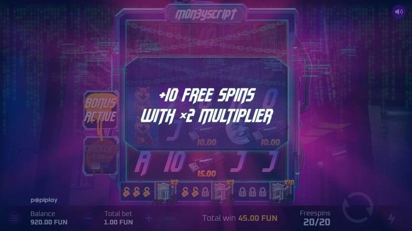 MoneyScript slot screen 5