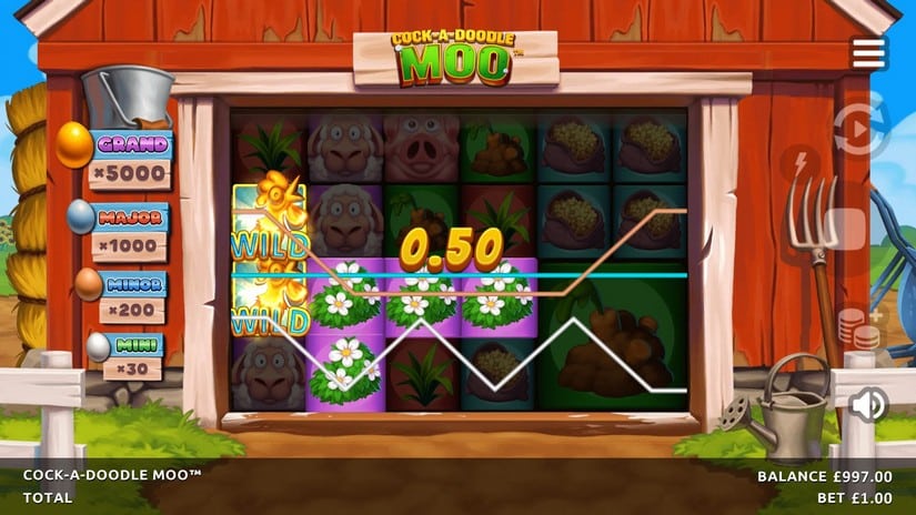 Cock-A-Doodle Moo slot screen 2